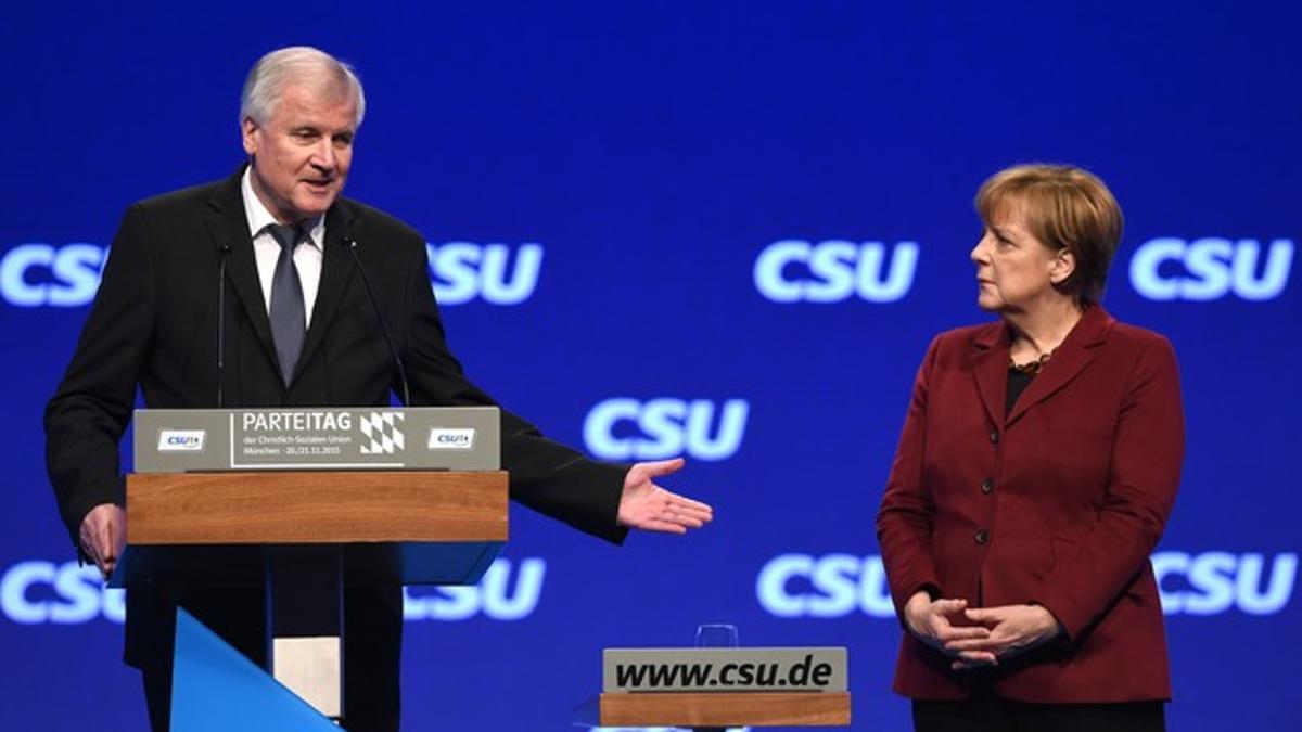 Angela Merkel y Horst Seehofer