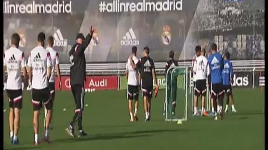 El Real Madrid entrena antes de viajar a Liverpool