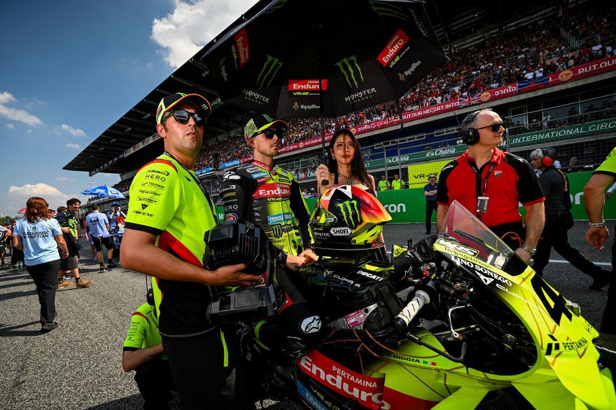 Fabio Di Giannantonio, piloto del VR46, en la parrilla de salida del GP de Tailandia de 2026
