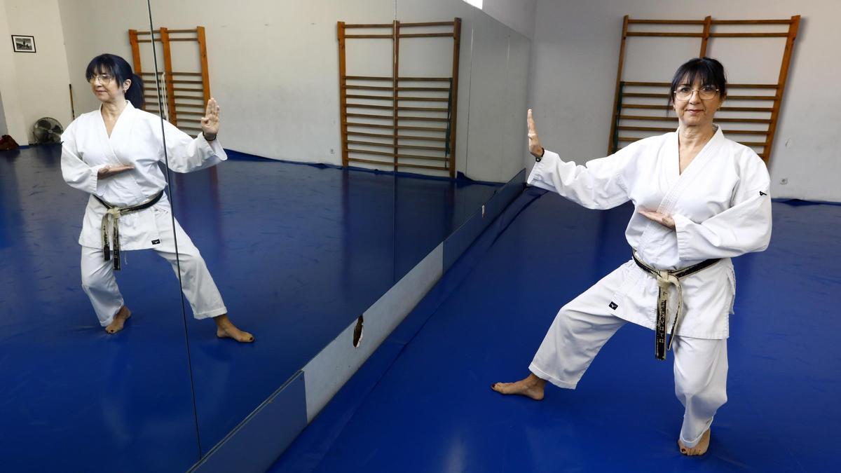 Mar Vallejo, en una de las salas de su gimnasio.