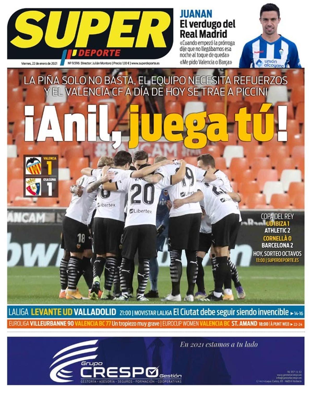 Esta es la portada de SUPER de este viernes