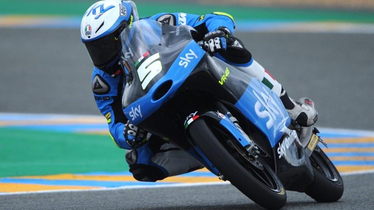 Romano Fenati compite en el Gran Premio de Francia