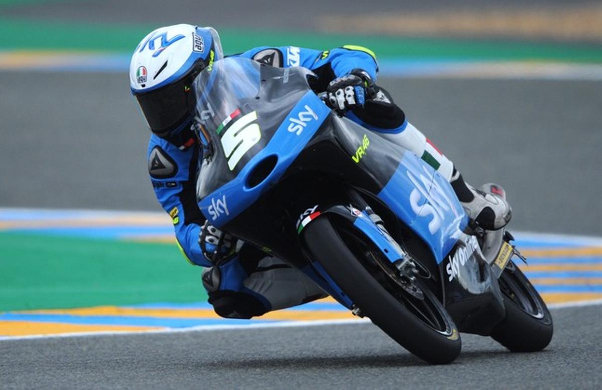 Romano Fenati competeix al Gran Premi de França.