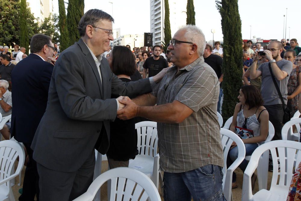 Inauguración del monumento homenaje a las víctimas del metro en el décimo aniversario del accidente