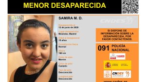 Cartel de búsqueda de Samira M.D.