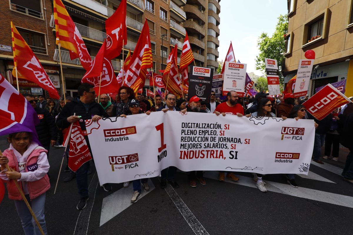 Manifestación del 1º de Mayo en Zaragoza