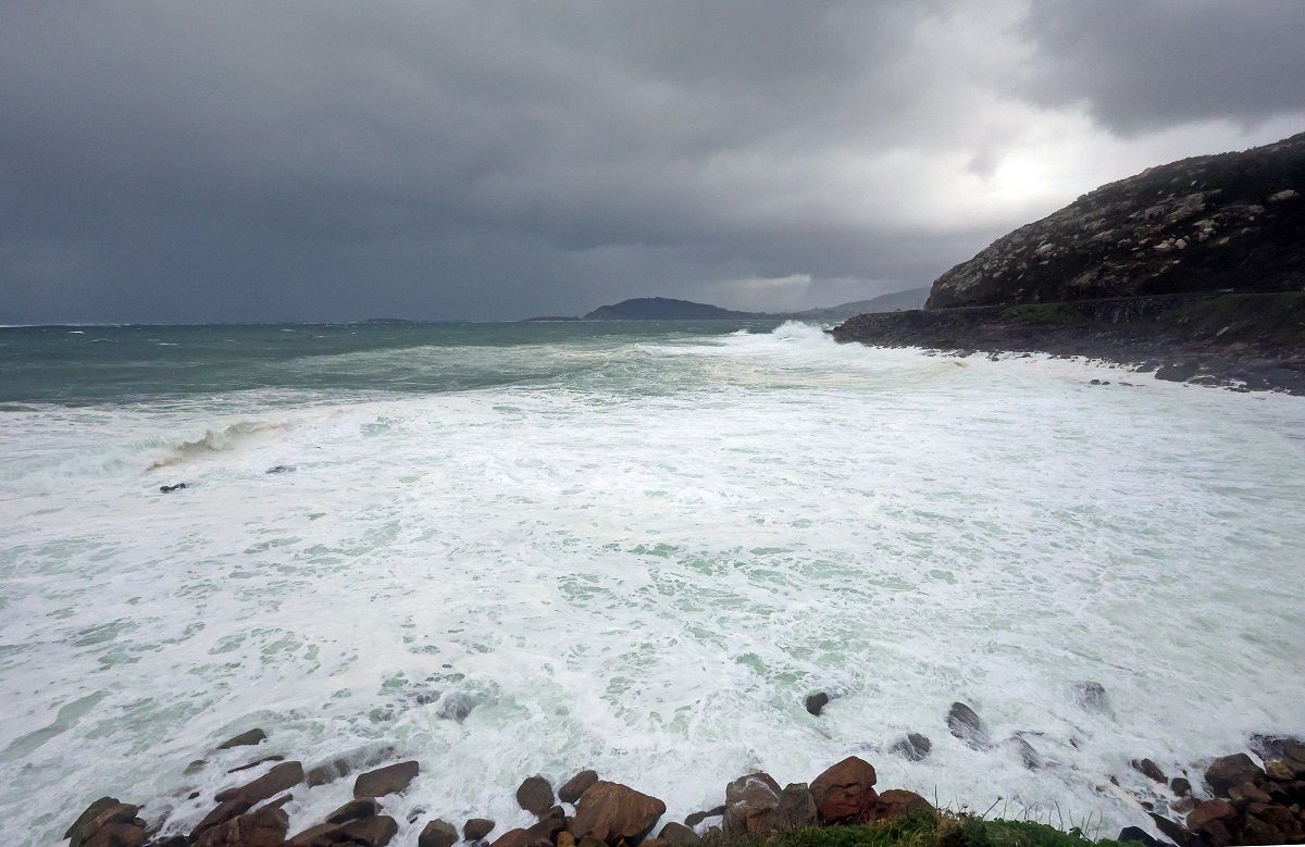 Efectos del temporal en Baiona