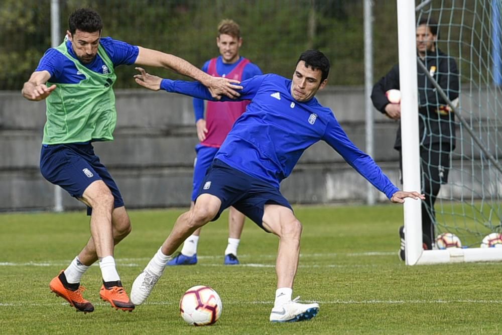 Entrenamiento del Oviedo en El Requexón