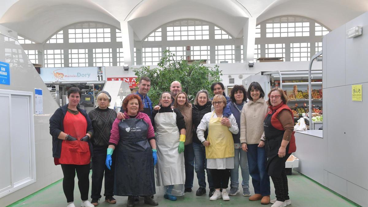 El Mercado de San Agustín con varios puestos vacios