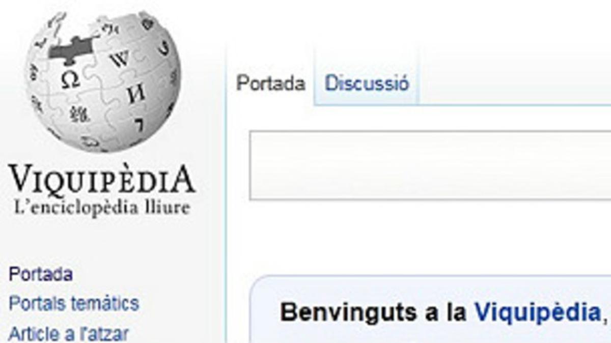Imatge del web de Viquipèdia