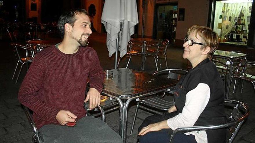 Fèlix Fargas i Imma Calderón, dos propietaris de bars de la plaça