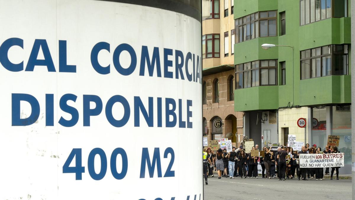 Manifiesto en rechazo a la gentrificación de Guanarteme durante el 'Funeral Jazz'