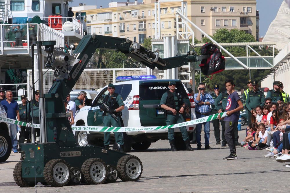 Simulacro en el puerto de Málaga