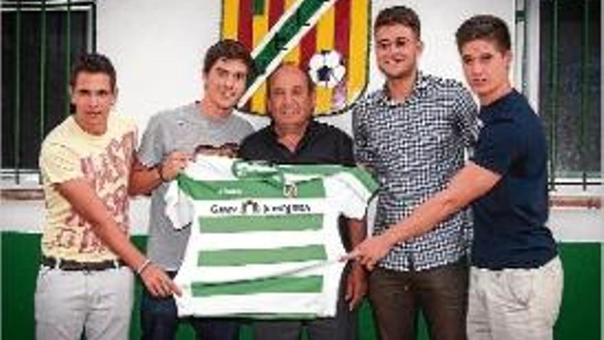 Els nous jugadors: Lolo, Andreu Paneque, Rojas i Ricard López