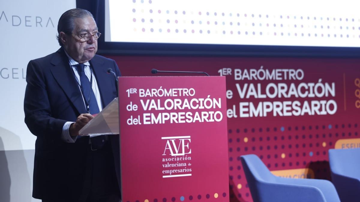 Vicente Boluda, en la presentación del barómetro