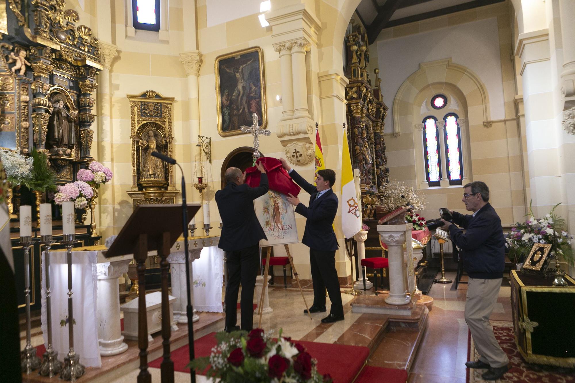 José Manuel Vaquero ofrece el pregón de las fiestas del Carmen en la iglesia de Salinas