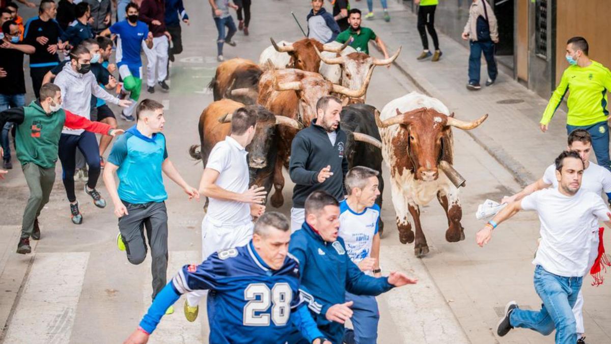 Los toros de Daniel Ramos protagonizaron el encierro del jueves en Onda. 