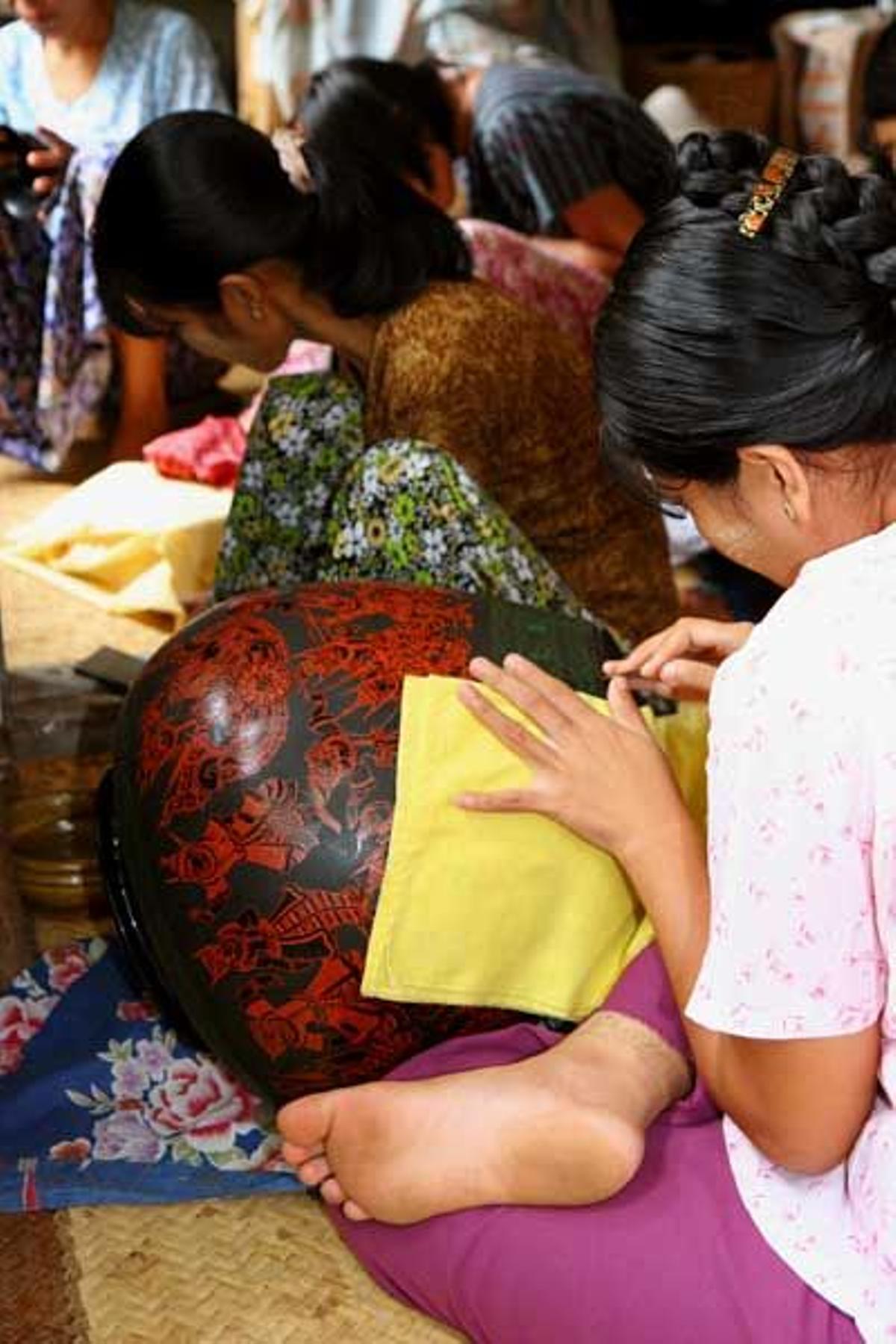 Las telas en Myanmar están muy logradas