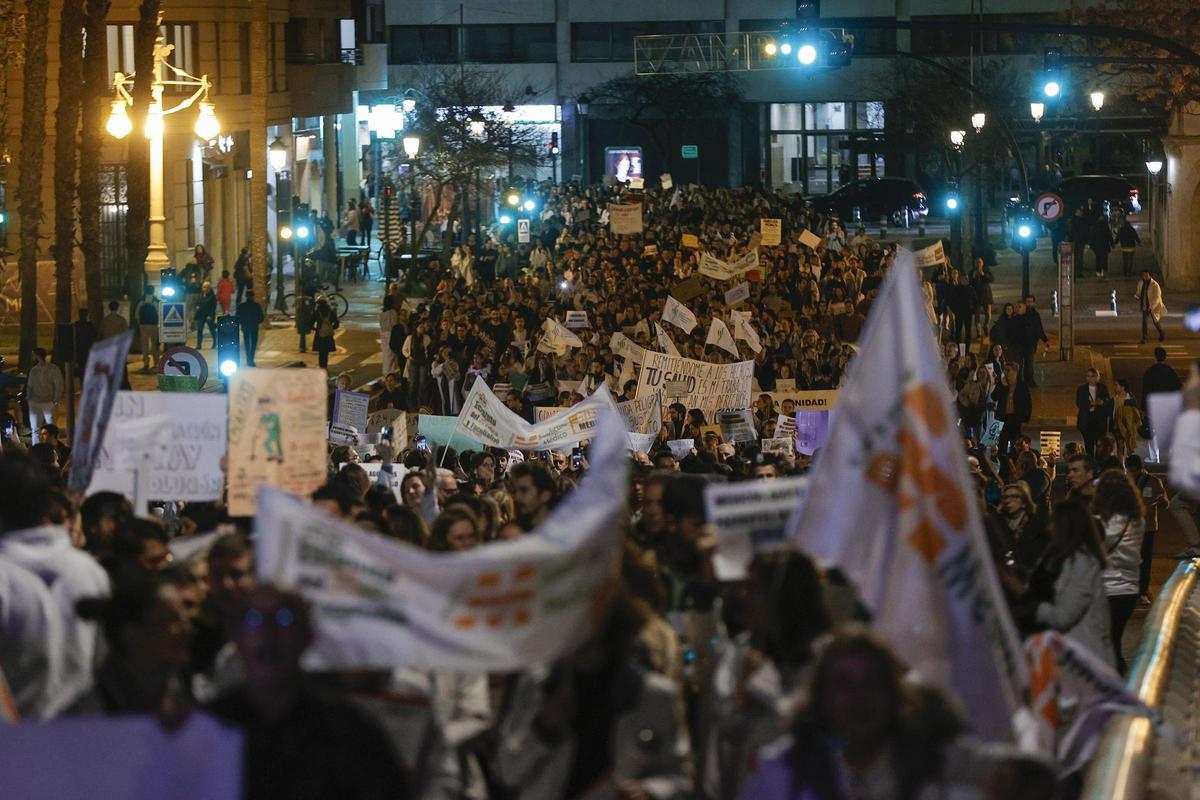 Manifestación de médicos en València