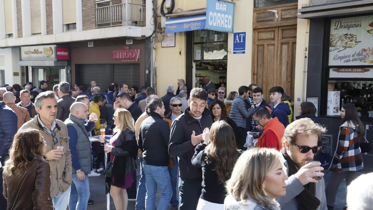 Ambiente navideño en el centro.