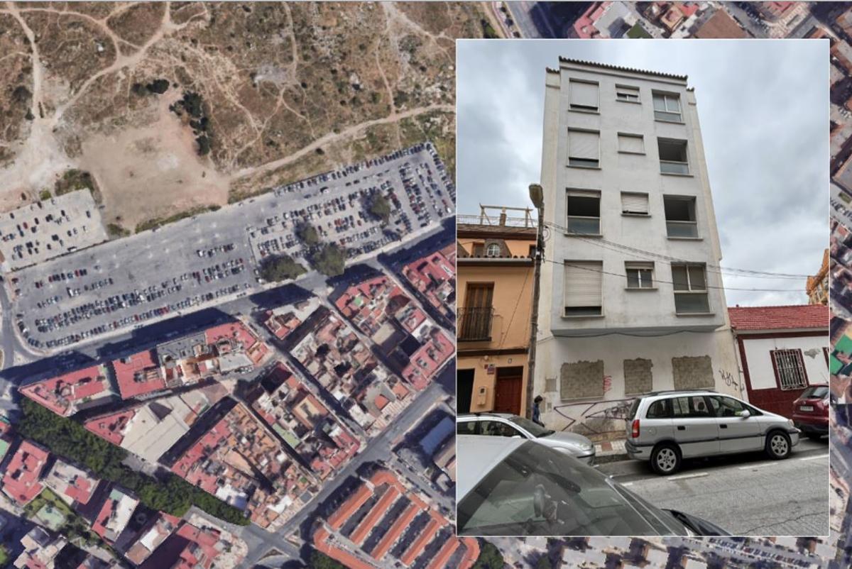 Edificio que se va a subastar en la Carretera de Cádiz.