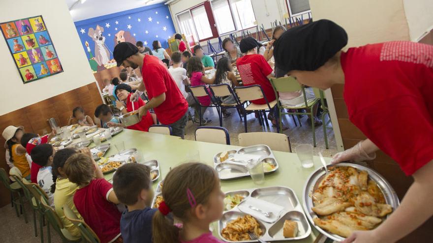 Un comedor escolar para niños desfavorecidos en Valencia.