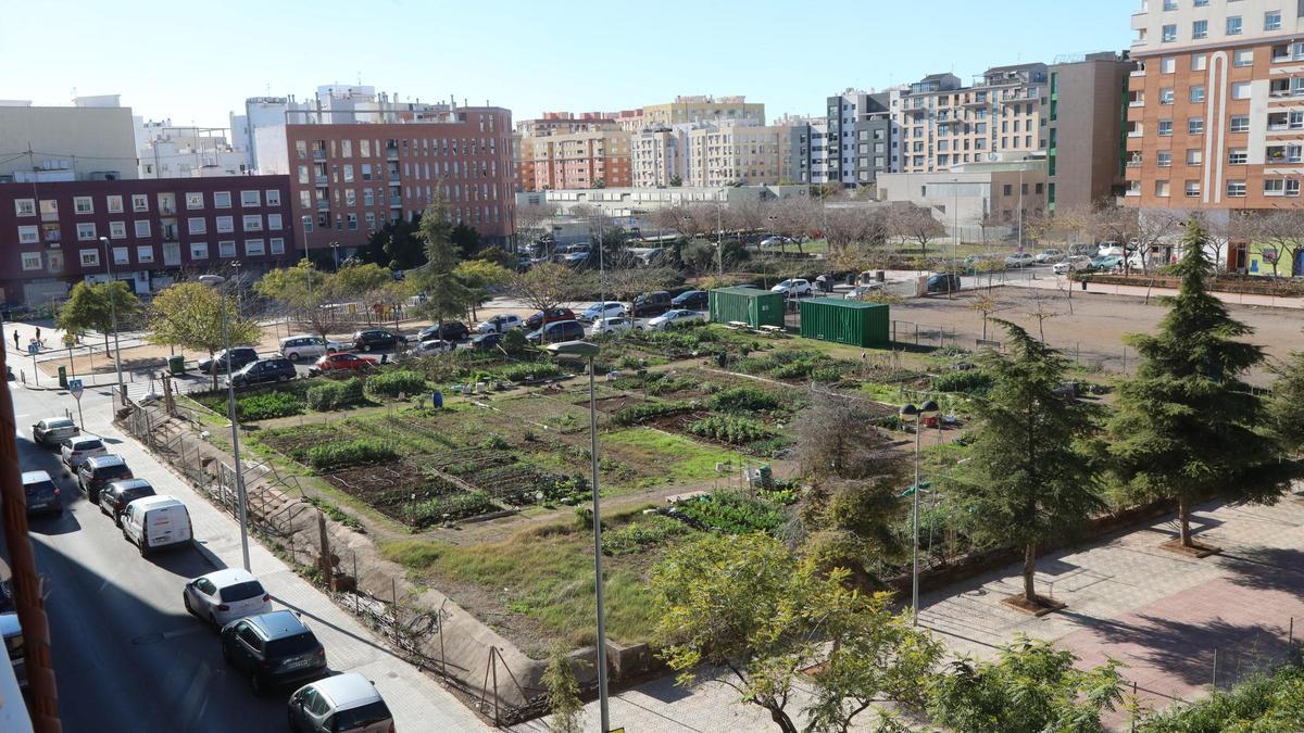 Imagen de archivo del antiguo huerto urbano de la calle Onda.