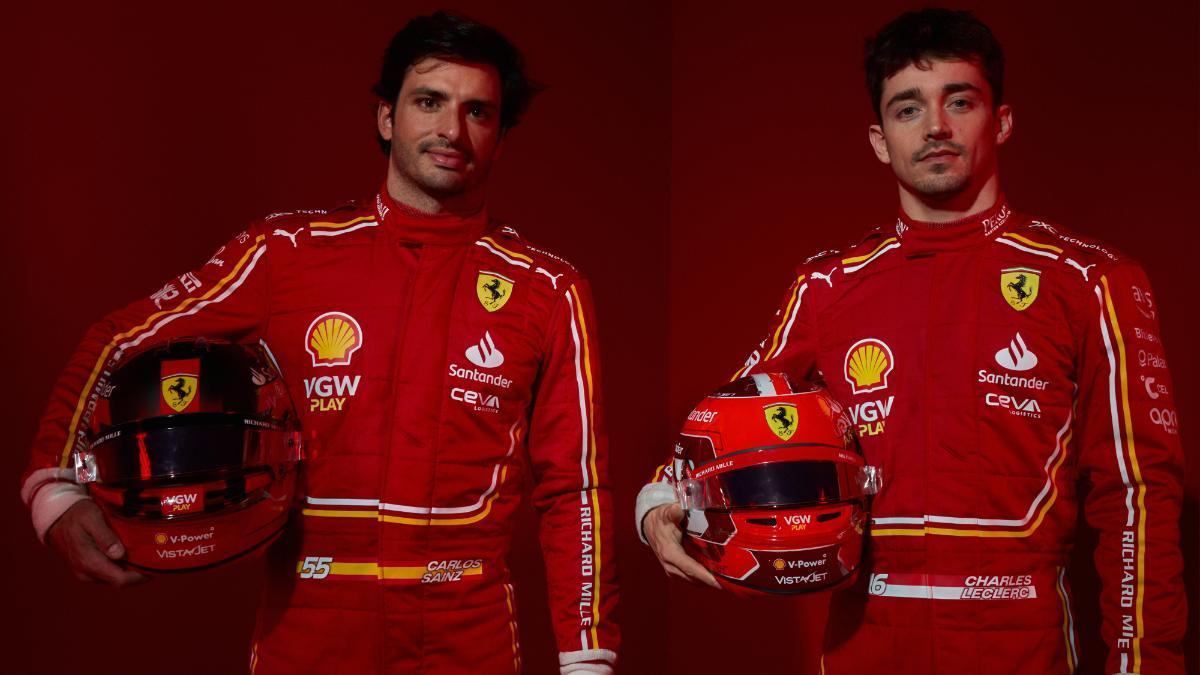 Así son los cascos de Ferrari para esta temporada