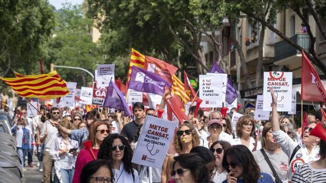 Protesta de metges a Catalunya (arxiu)