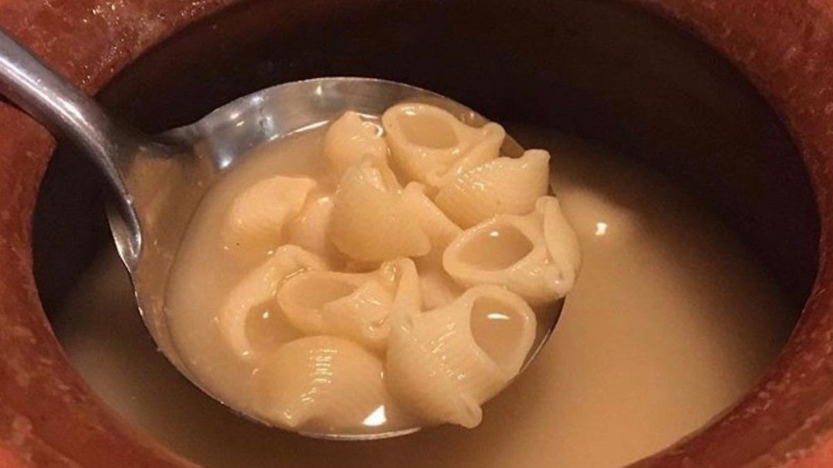 Un plato de escudella del restaurante Haddock de Barcelona