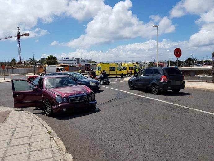 Accidente con vuelco en Playa Blanca