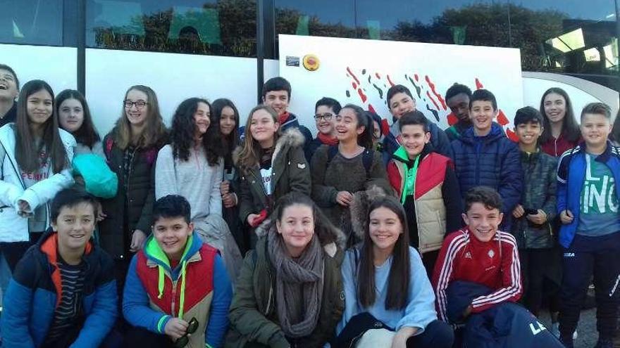 Los estudiantes que partieron para Salamanca.