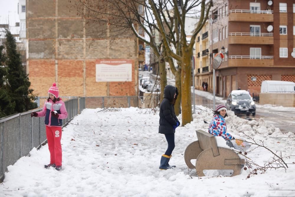 Efectos del temporal de nieve en Requena