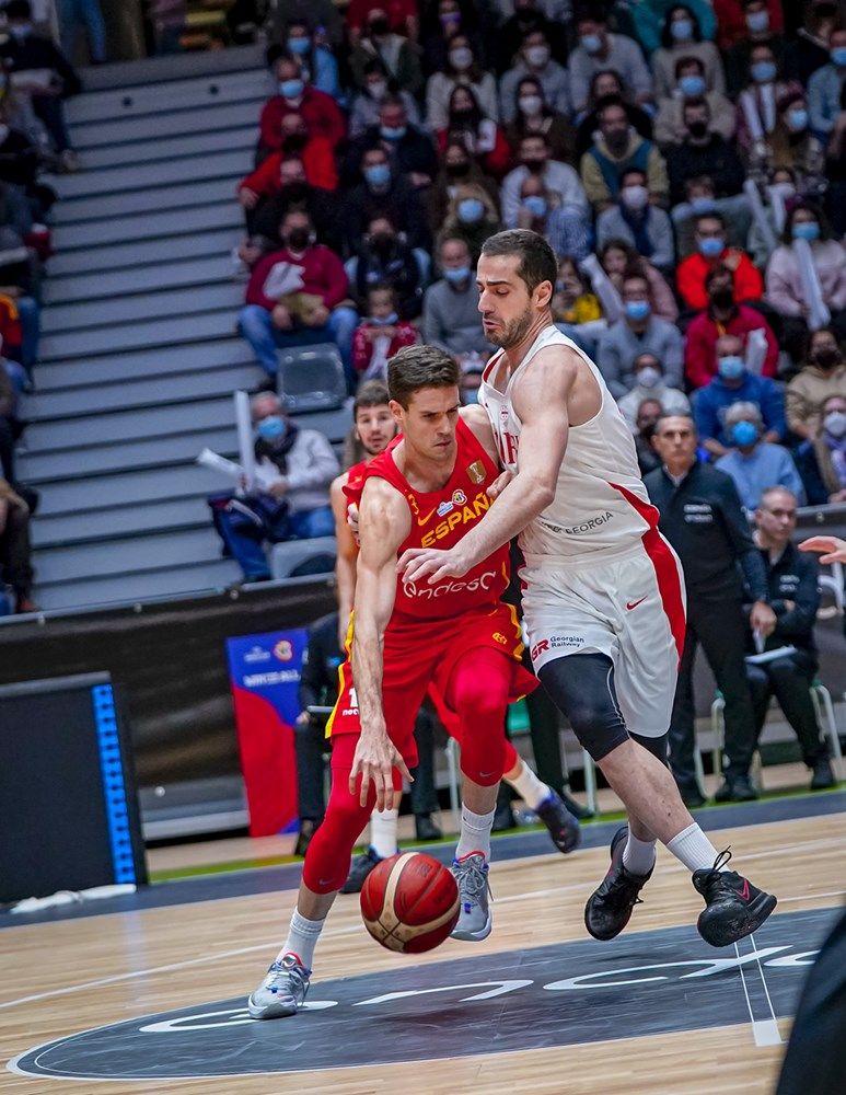 Xabier López-Arostegui, alero del Valencia Basket, autor de 14 puntos ante los georgianos