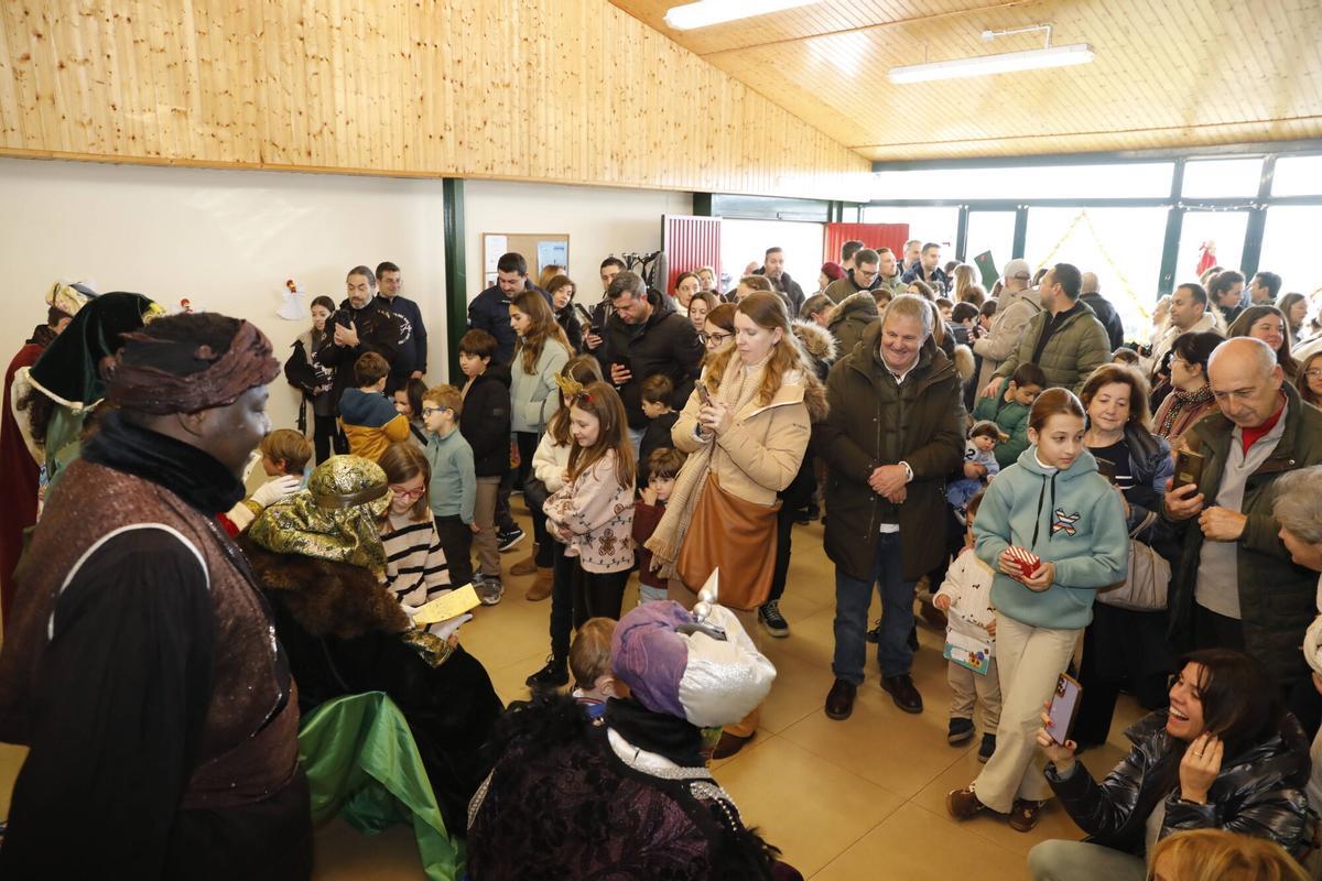 La Manjoya, Recepción de los Reyes en el Centro Social de La Manjoya