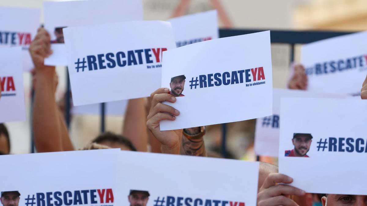 Mensaje mostrado durante la protesta.