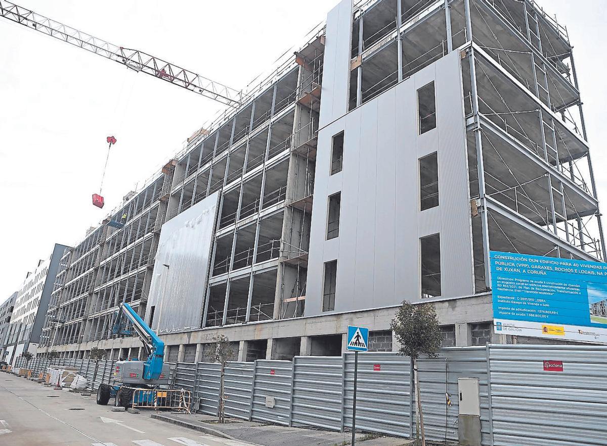 Obras en la urbanización de Xuxán.