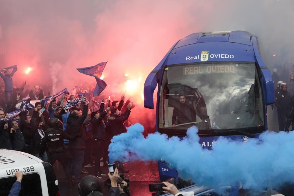 Derbi asturiano:  Así se vive los momentos previos al partido entre Real Oviedo y Sporting