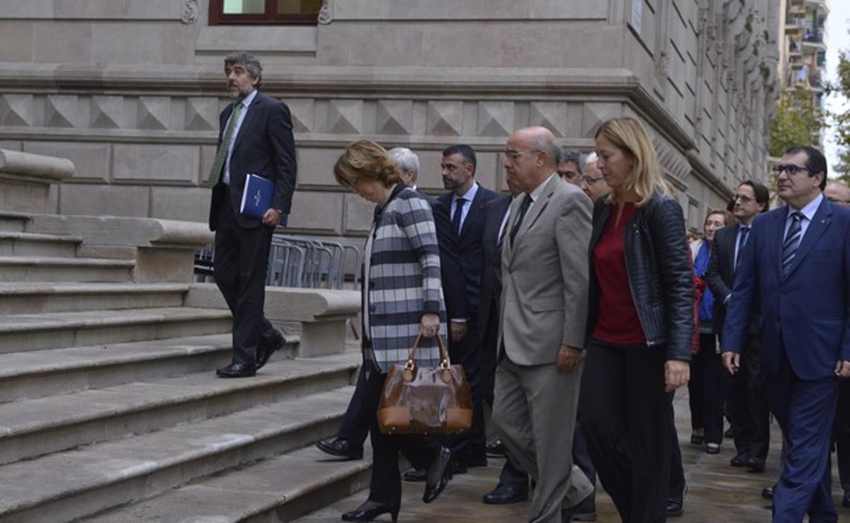 Irene Rigau, a su llegada a los juzgados en el TSJC.