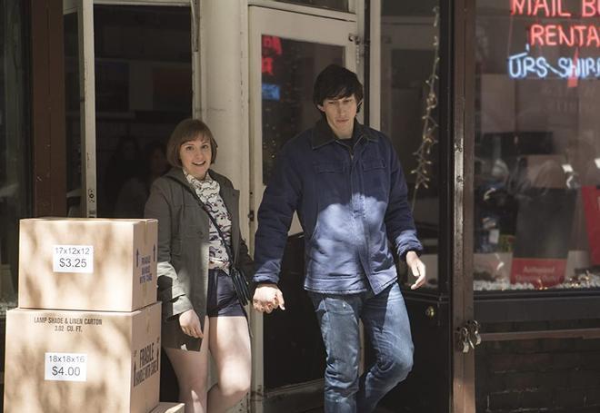 Lena Dunham y Adam Driver en 'Girls'