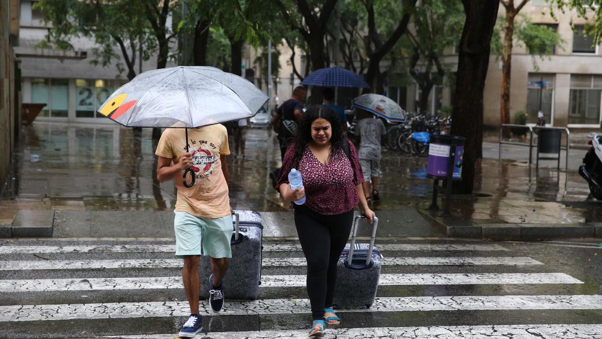 Lluvias y tormentas en Barcelona. Foto de archivo.