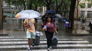 Lluvias y tormentas en Barcelona. Foto de archivo.