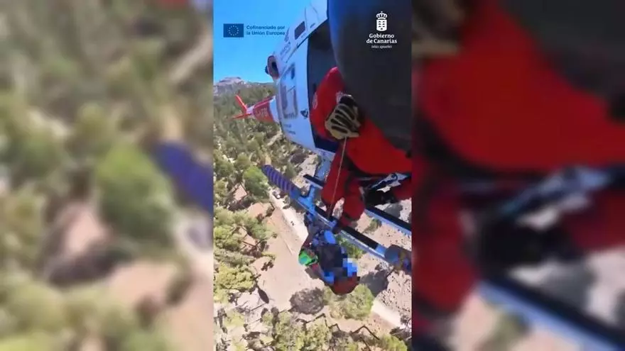 Evacuado en helicóptero tras un accidente de cuatriciclo en Adeje