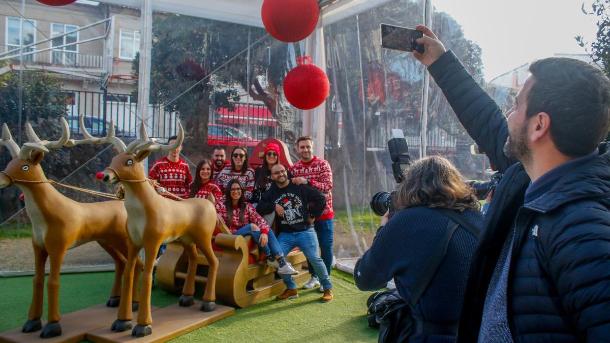 Uno de los photocalls con más éxito de las navidades cambadesas.