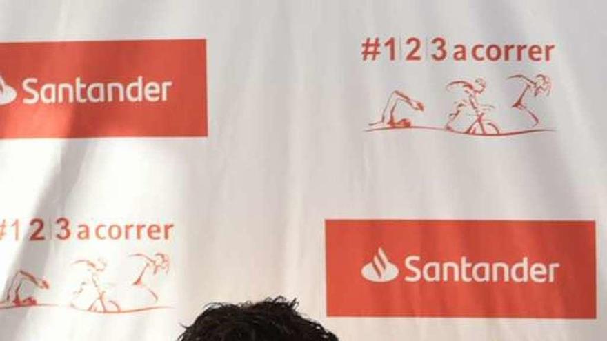 Gómez Noya, ayer, en un acto organizado por Banco Santander.