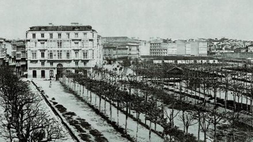 Vista de Los Cantones, La Marina y la Ciudad Vieja, tomada a finales del siglo XIX.   | // VALENTÍN MENDÍA 