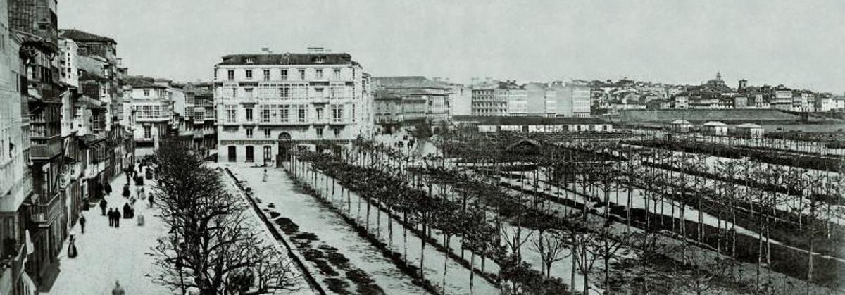 Vista de Los Cantones, La Marina y la Ciudad Vieja, tomada a finales del siglo XIX.   | // VALENTÍN MENDÍA