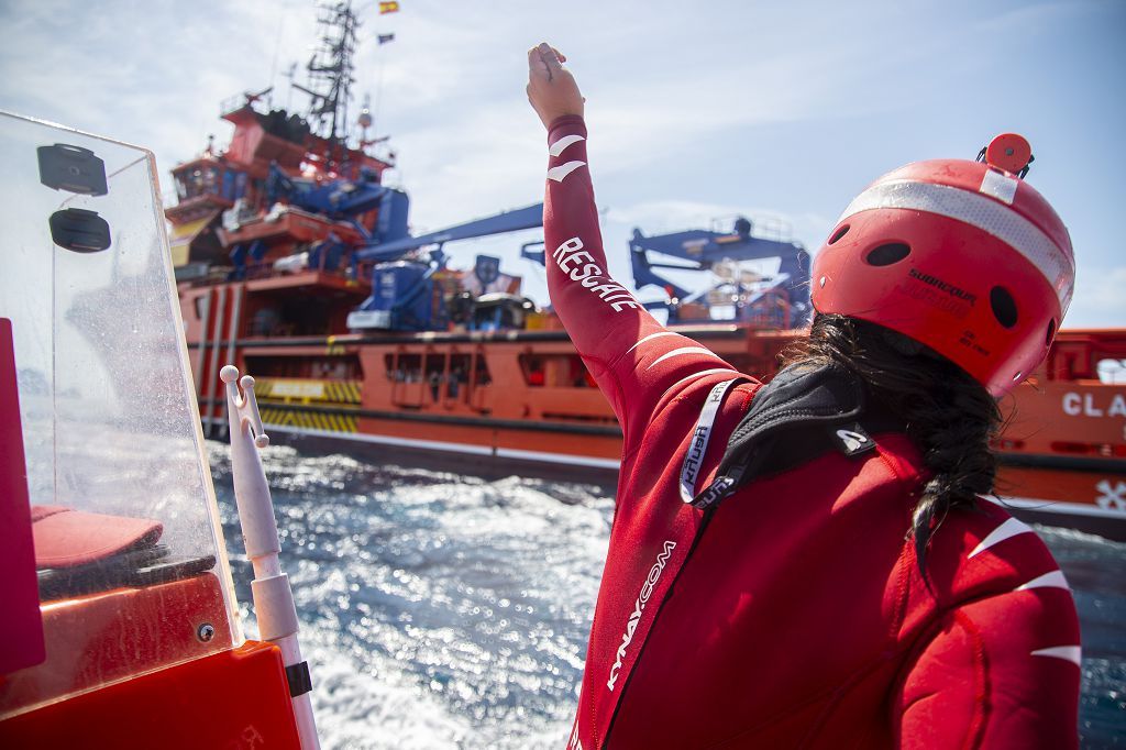 Simulacro rescate Salvamento Marítimo y cruz roja