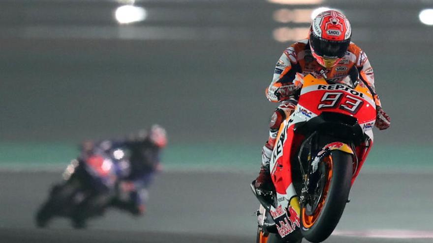 Marc Márquez en el circuito de Losail.