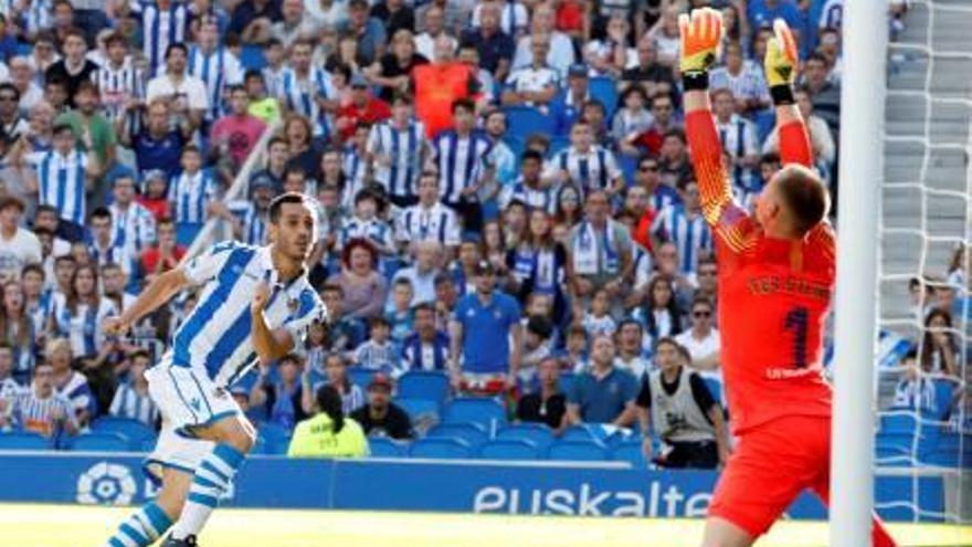 Marc-André Ter Stegen va ser decisiu per assolir el triomf a Anoeta